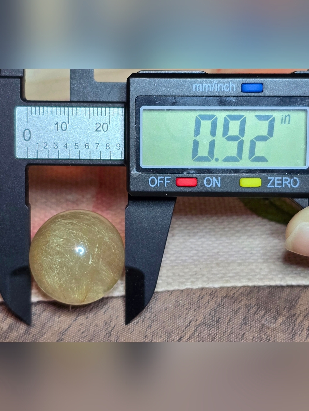 Gold Rutilated Quartz Crystal Sphere - Picture 5 of 6